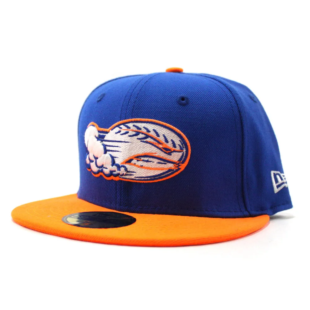 Winston Salem Dash New Era 59Fifty Fitted Hat (Blue Neon Orange)