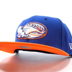 Winston Salem Dash New Era 59Fifty Fitted Hat (Blue Neon Orange)