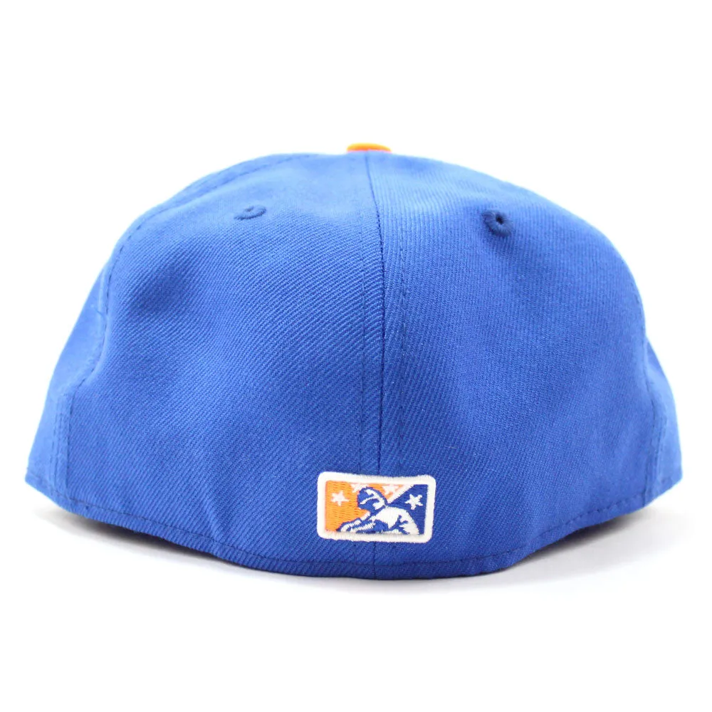 Winston Salem Dash New Era 59Fifty Fitted Hat (Blue Neon Orange)
