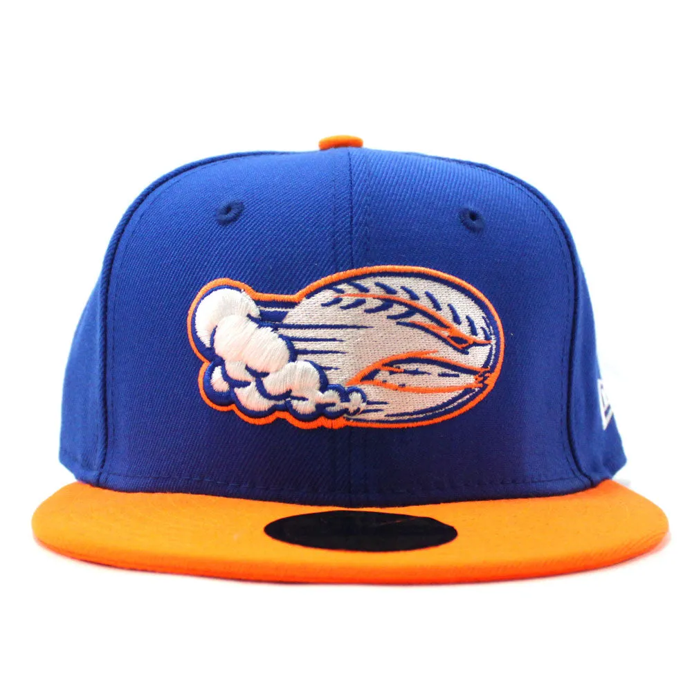 Winston Salem Dash New Era 59Fifty Fitted Hat (Blue Neon Orange)