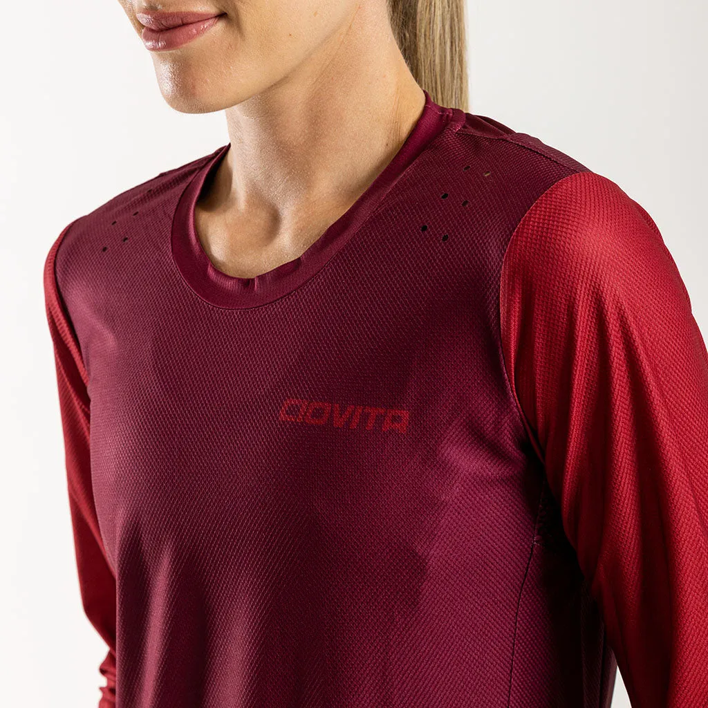 Women's AR Long Sleeve Trail Tee (Cherry)