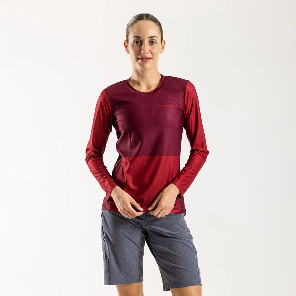Women's AR Long Sleeve Trail Tee (Cherry)