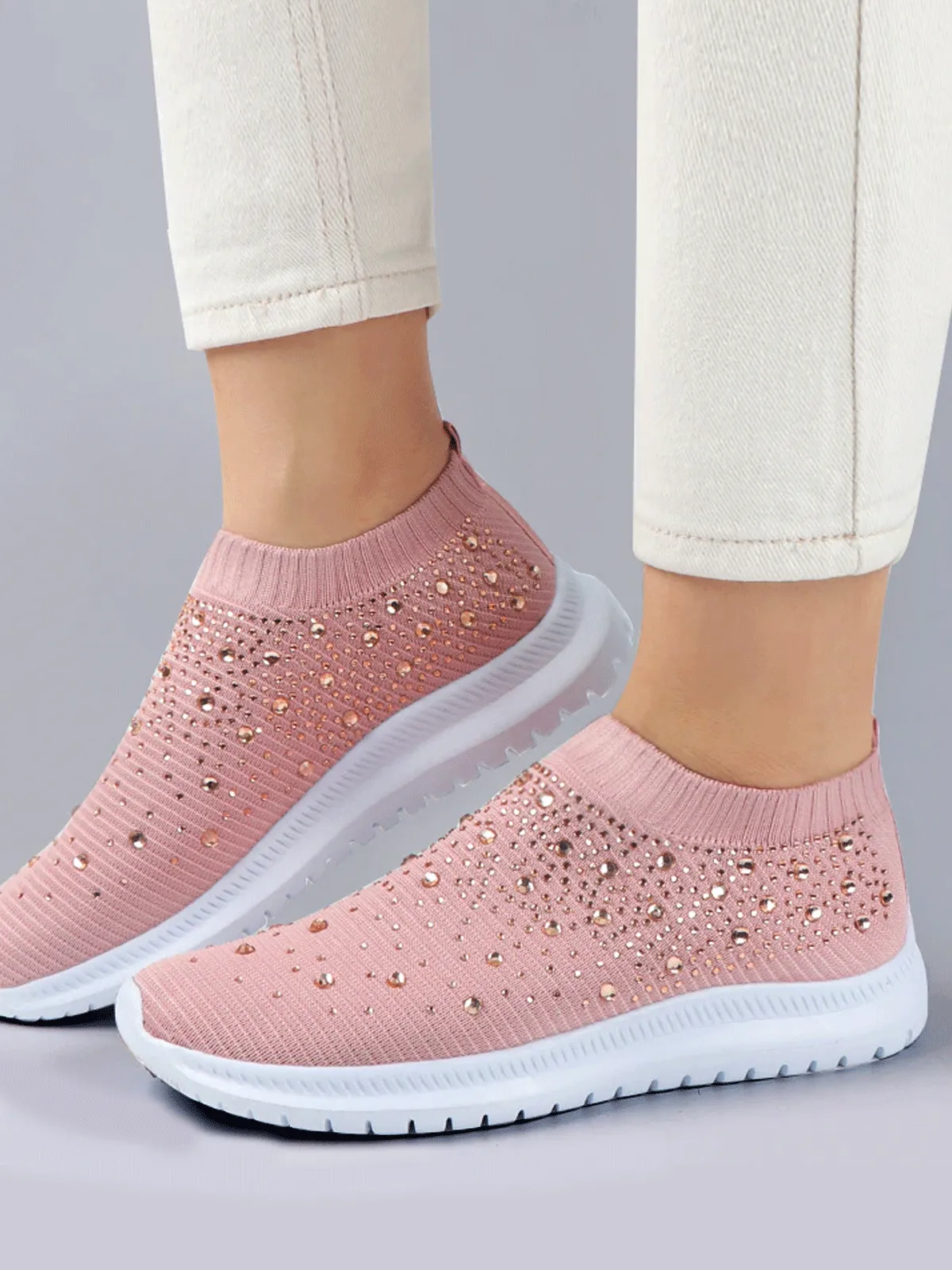 Women's  Sporty Bedazzled Sneakers