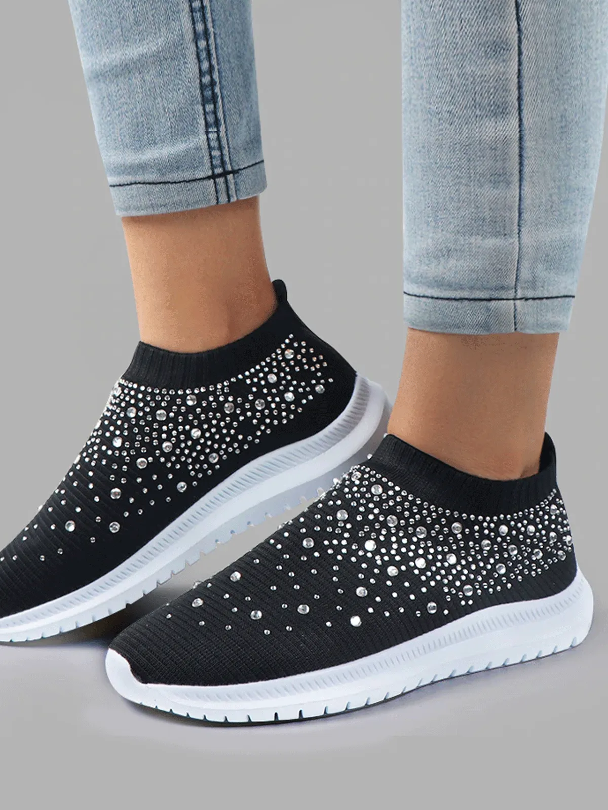 Women's  Sporty Bedazzled Sneakers