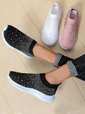 Women's  Sporty Bedazzled Sneakers