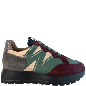 Wonders Burgundy & Teal Green Autumn Sneakers